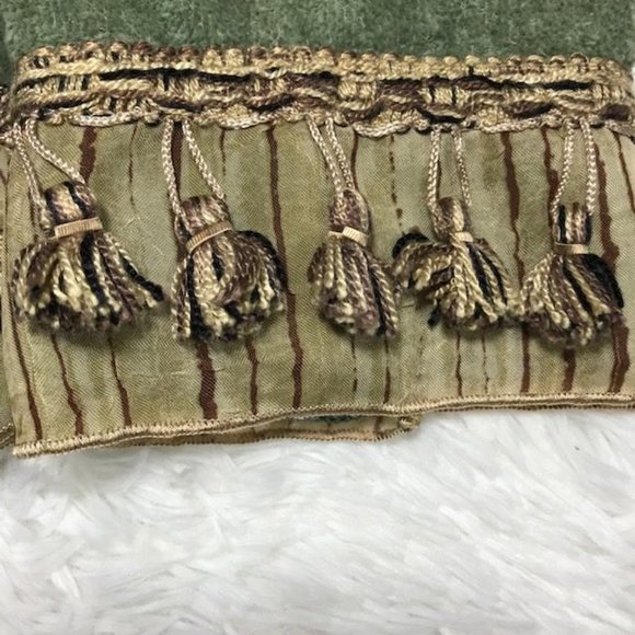 Set of 5 Avanti Olive Tassel Chiffon 100% Cotton Washcloths - Picture 2 of 8